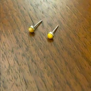 Amber/silver earrings